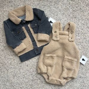 Sherpa Romper and Jacket NWT